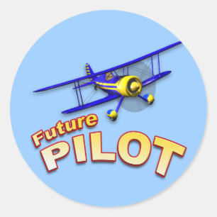 Future Pilot Classic Round Sticker
