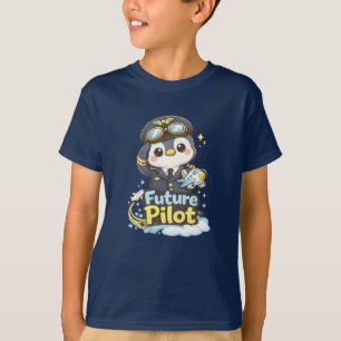 Future Pilot Kids T-Shirt – Cute Kawaii Cat 