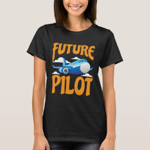 Future Pilot Kids, Toddler Airplane Pilot Boy Girl T-Shirt