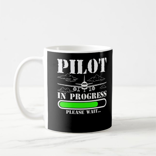 Future Pilot Loading Aeroplane Funny Pilot Coffee Mug (Left)