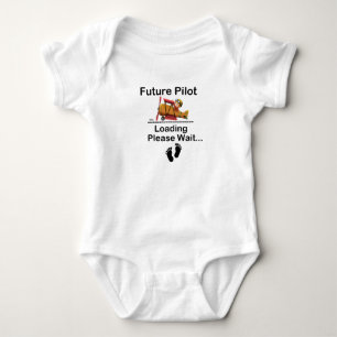 Future Pilot Loading Please wait...,Pilot Gift Baby Bodysuit