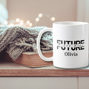 Future Pilot Wife Wedding Simple Script Romantic  Coffee Mug