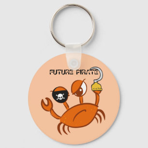 Future Pirate Cute Crab Funny Personalised Gift  Key Ring