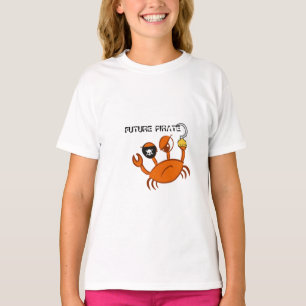 Future Pirate Cute Crab Personalised Birthday gift T-Shirt