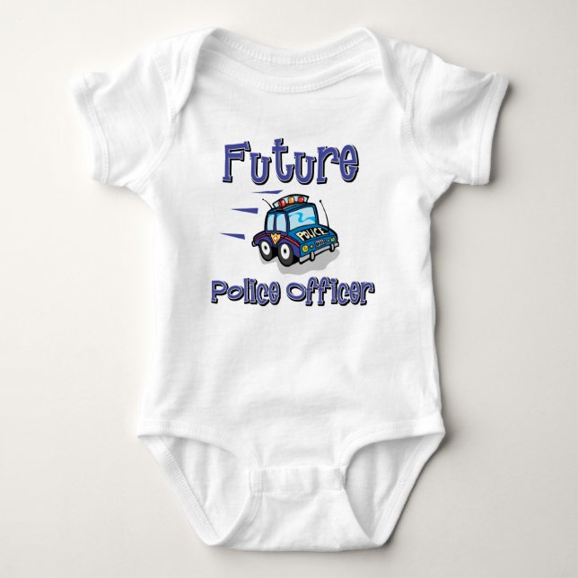 Future Police Officer Baby Bodysuit (Front)