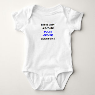 future police officer  baby bodysuit