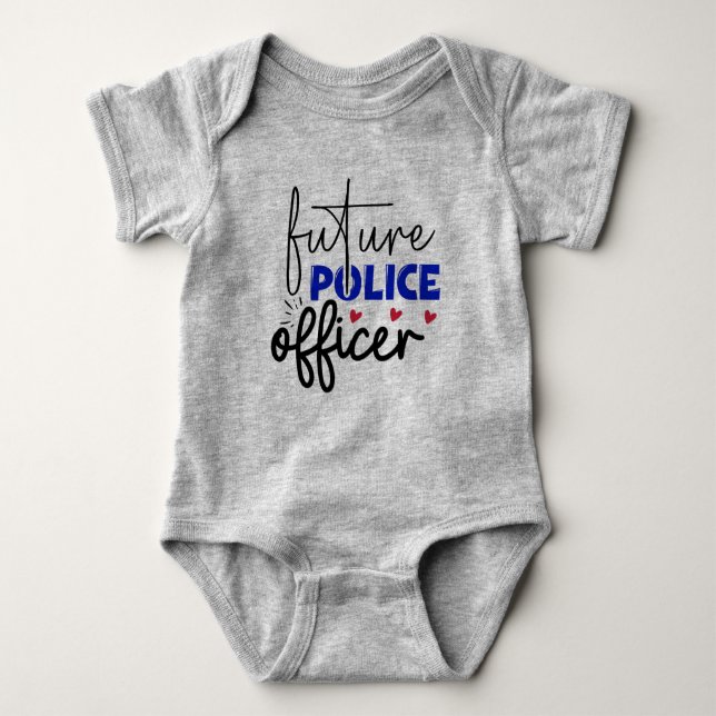 Future Police Officer Baby Bodysuit (Front)