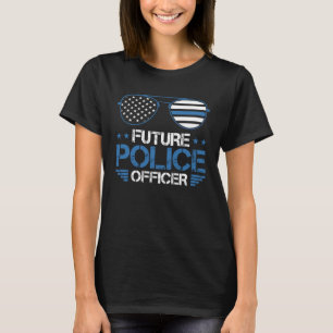 Future Police Officer Blue Line T-Shirt