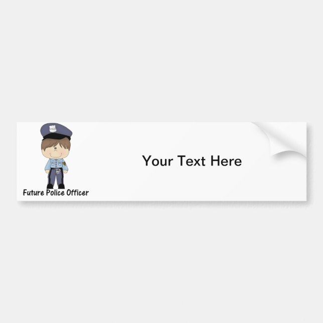 future police officer (boy) bumper sticker (Front)