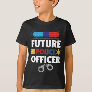 Future Police Officer Costume Policeman Kid T-Shirt
