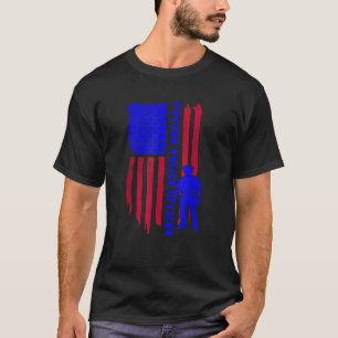 Future Police Officer Kids American Flag T-Shirt