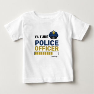 Future Police Officer Loading Funny Personalised Baby T-Shirt