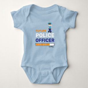 Future Police Officer Loading Modern Personalised Baby Bodysuit