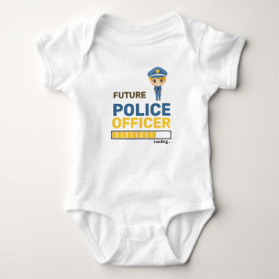 Future Police Officer Loading Trendy Personalised Baby Bodysuit