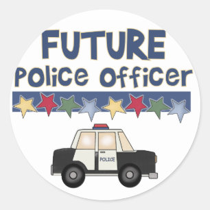 Future Police Officer T-shirts and Gifts Classic Round Sticker