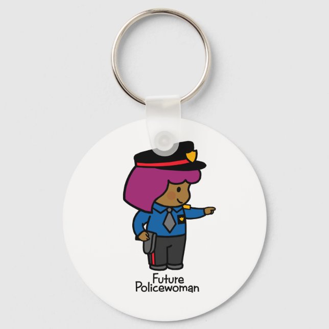 Future Policewoman Key Ring (Front)