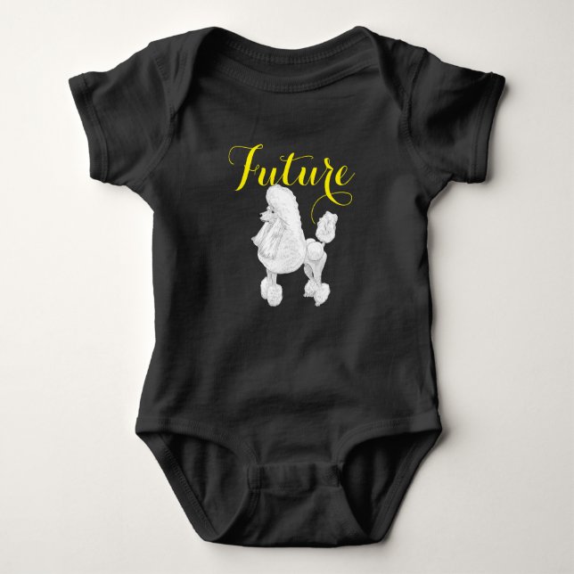 Future Poodle Baby Bodysuit (Front)