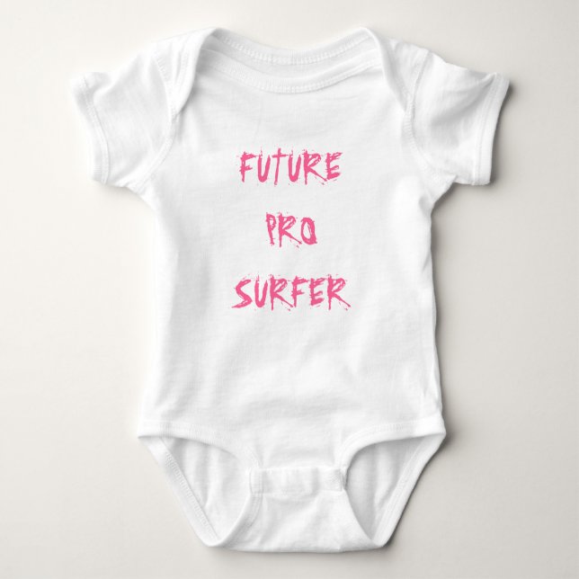 future pro surfer(girl) baby bodysuit (Front)