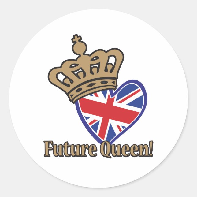 Future Queen Classic Round Sticker (Front)