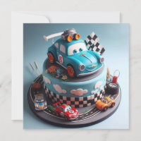 FUTURE RACE CAR CHAMP KIDS BIRTHDAY CAKE