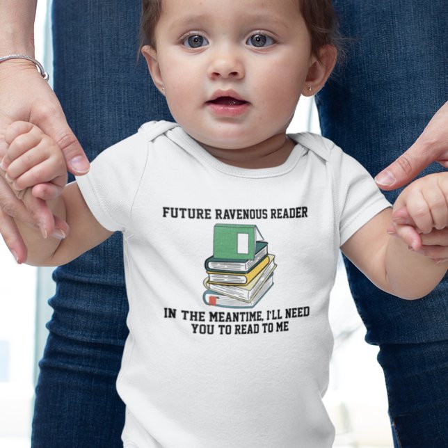 Future Ravenous Reader Stacks of Books Baby Bodysuit (Creator Uploaded)