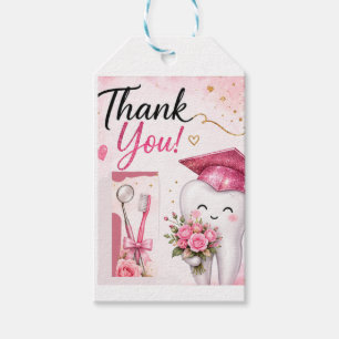 Future RDH Graduation Favour Tag Pink Glitter De