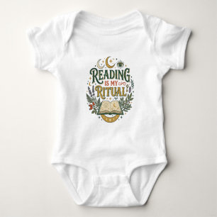 Future Reader Reading Is My Ritual Celestial Book Baby Bodysuit