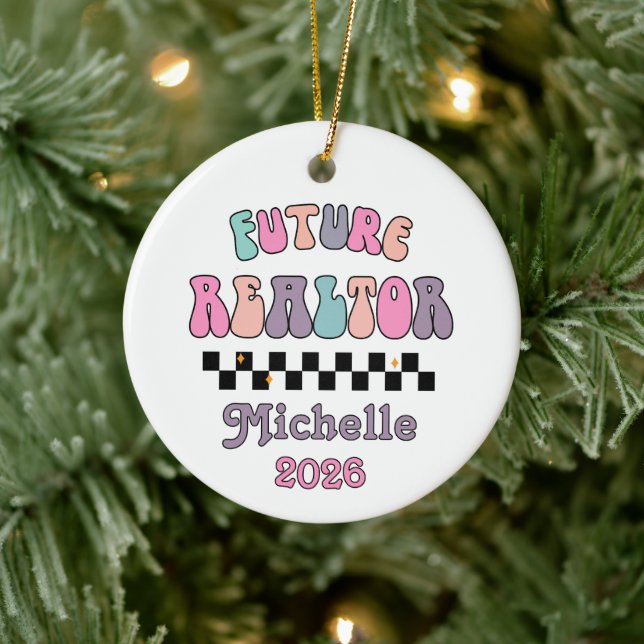 Future Realtor Ceramic Ornament (Tree)