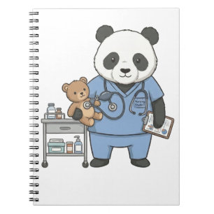Future RN Panda: Adorable Medical Student  Notebook