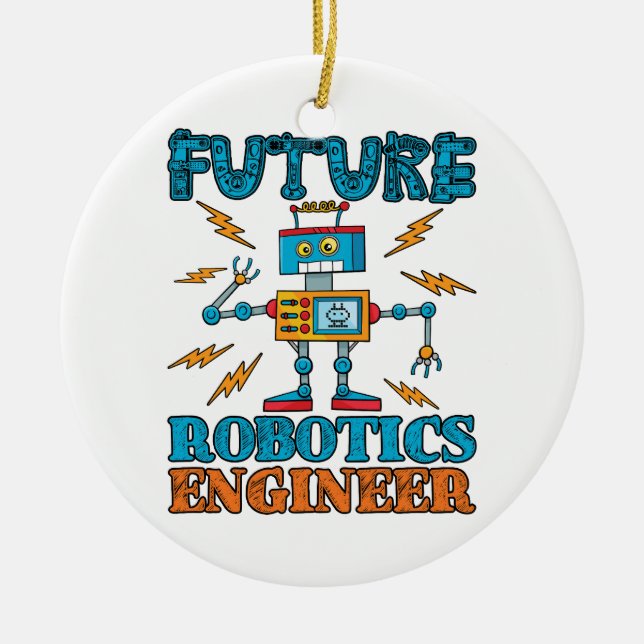 Future Robotics Engineer Ceramic Ornament (Front)