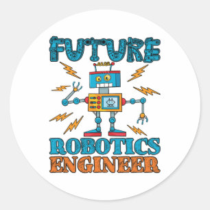 Future Robotics Engineer Classic Round Sticker
