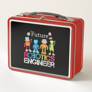 Future Robotics Engineer Robots Lover Costume Gift Metal Lunch Box