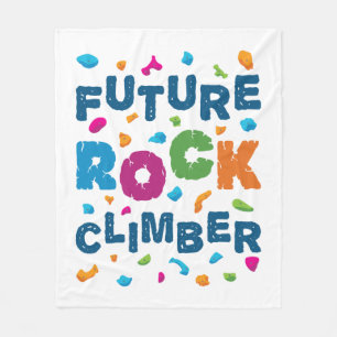 Future Rock Climber Climbing Bouldering Fleece Blanket