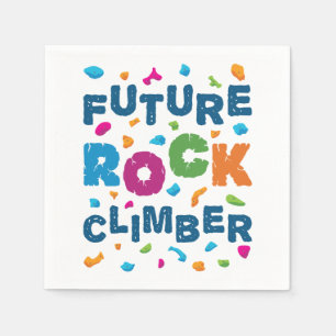 Future Rock Climber Climbing Bouldering Napkin