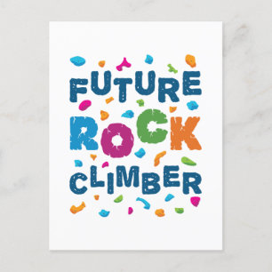 Future Rock Climber Climbing Bouldering Postcard