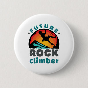 Future Rock Climber Mountain Climbing 6 Cm Round Badge