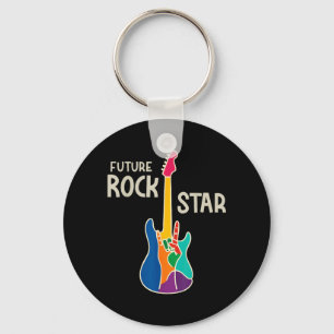 Future Rock Star Guitar Hand Sign Music Lover Key Ring