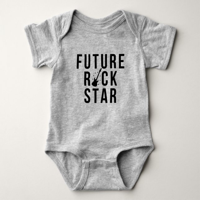 Future Rock Star Music Baby T-shirt Baby Bodysuit (Front)