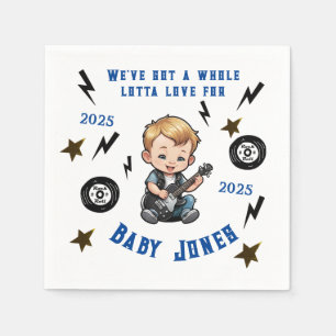 Future Rocker Rock N Roll Lotta Love Baby Boy Napkin