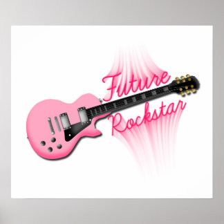 Future Rockstar pink guitar poster