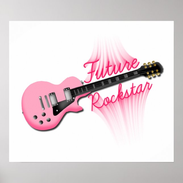 Future Rockstar pink guitar poster (Front)