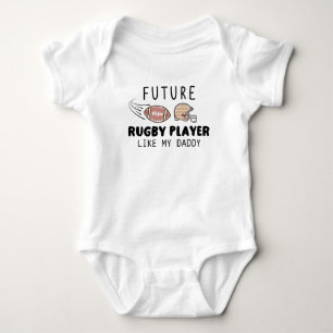 Future Rugby Player Like My Daddy, Rugby Lover Baby Bodysuit