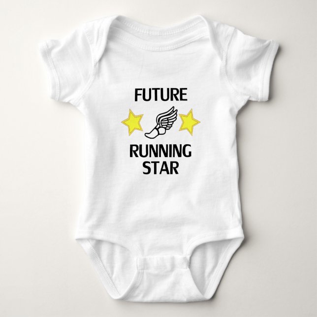 Future Running Star Baby Bodysuit (Front)