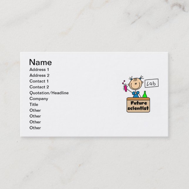 Future Scientist Business Card (Front)