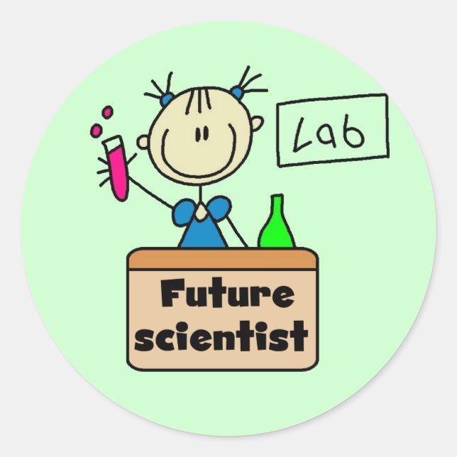 Future Scientist Classic Round Sticker (Front)