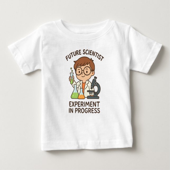 Future Scientist – Experiment in Progress Baby T-Shirt (Front)