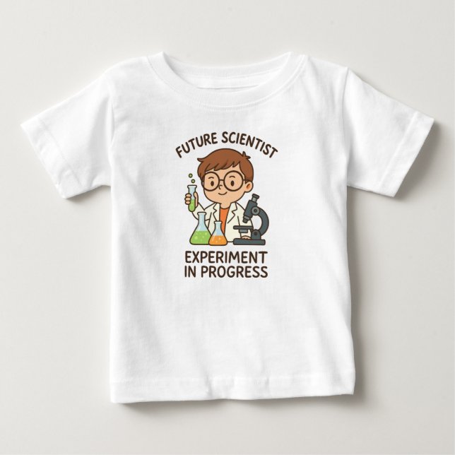 Future Scientist – Experiment in Progress Baby T-Shirt (Front)