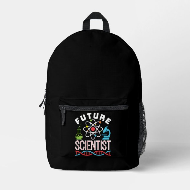 Future Scientist Science Lover Printed Backpack (Front)