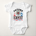 Future Scientist Science Lover STEM Baby Bodysuit<br><div class="desc">Future scientist design for chemistry,  physics or biology student. Perfect STEM design for anyone who wants to be a chemist,  physicist or biologist.   Future scientist novelty design features graphics of atom,  microscope,  beaker and DNA. Great to wear to science fair or science camp.</div>
