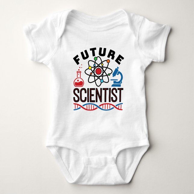 Future Scientist Science Lover STEM Baby Bodysuit (Front)